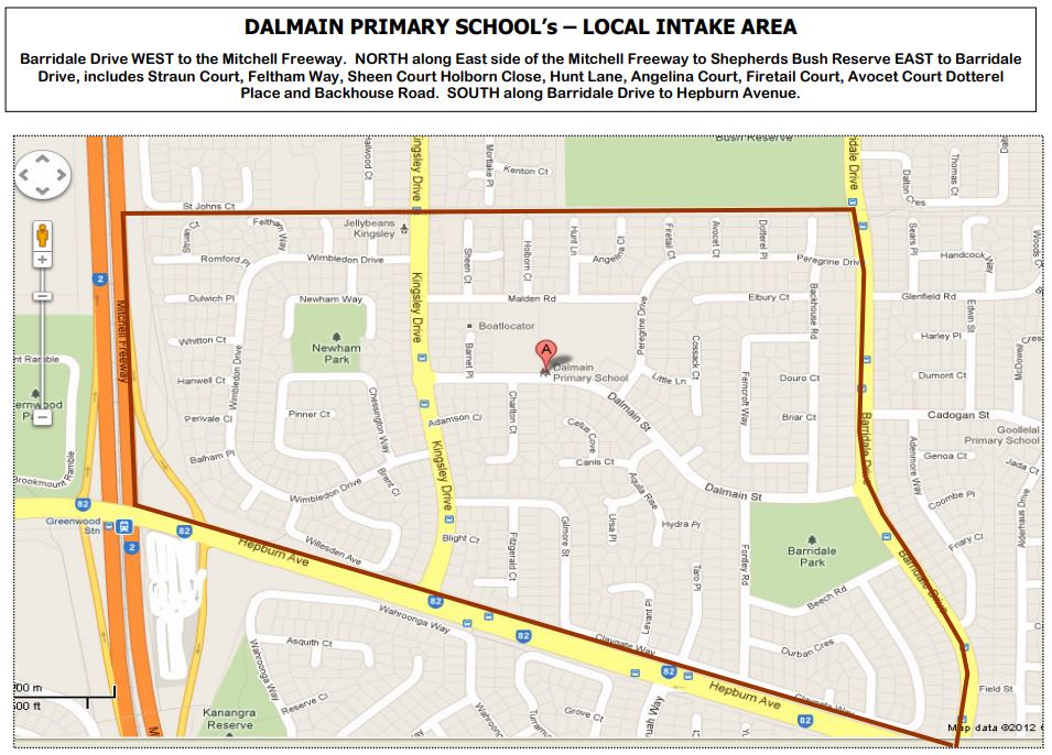 Dalmain Primary School Local Intake Area